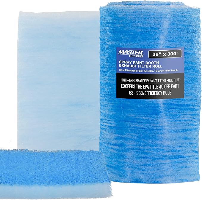 Master Elite Premium Paint Spray Booth Exhaust Filter Roll by MasterAirbrush