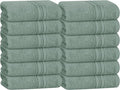 BOUTIQUO Ultra Soft Cotton Washcloths, Contains 12 Piece Face Cloths 12x12 inch, Ideal for Everyday use Face Towels, Compact & Lightweight Multi Purpose Washcloths - Jade