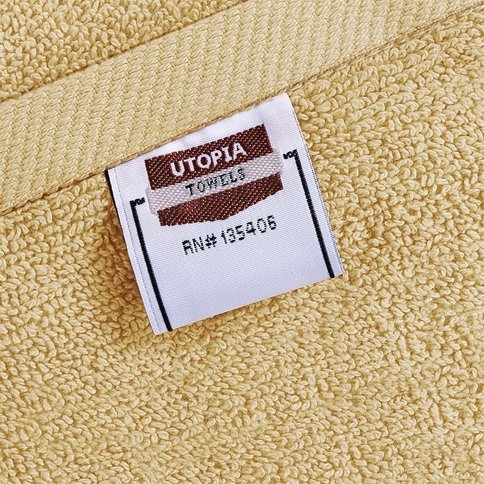 Utopia Towels 6 Pack Premium Hand Towels Set, 16 by 28 inches, 100% Ring Spun Cotton, Ultra Soft and Highly Absorbent 600GSM Towels for Bathroom, Gym, Shower, Hotel, and Spa, Beige