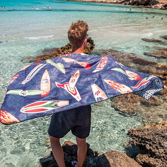 4Monster Microfiber Beach Towel Quick Dry,Super Absorbent Lightweight Travel Towel for Swimmers, Sand Free Camping Towel, Beach Towels for Pool,Swim,Water Sports,Yoga