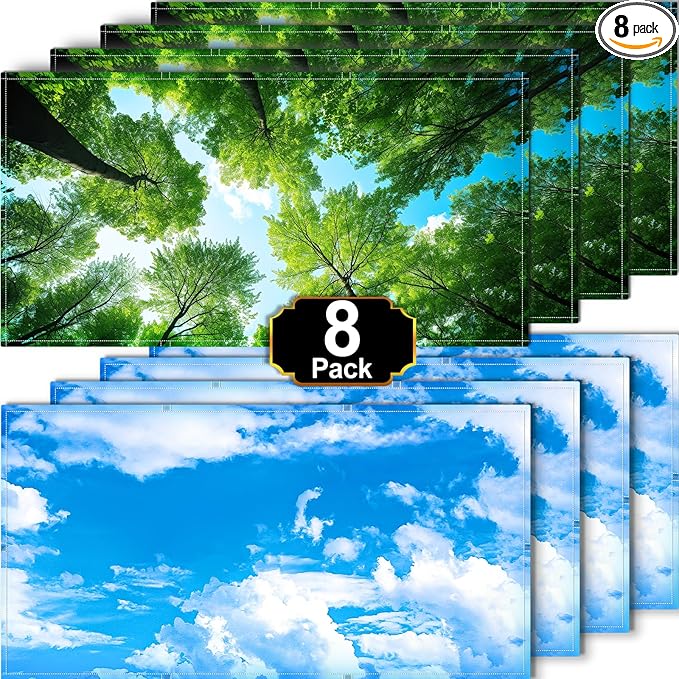Aheroi 8 Pack Fluorescent Light Magnetic Covers, Mix Light Covers by Aheroi
