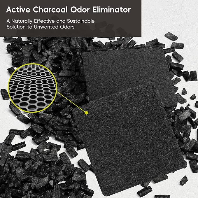 EKO Activated Charcoal Odor Filter Kit – 2-Pack Strong Odor Absorber and - Image 5