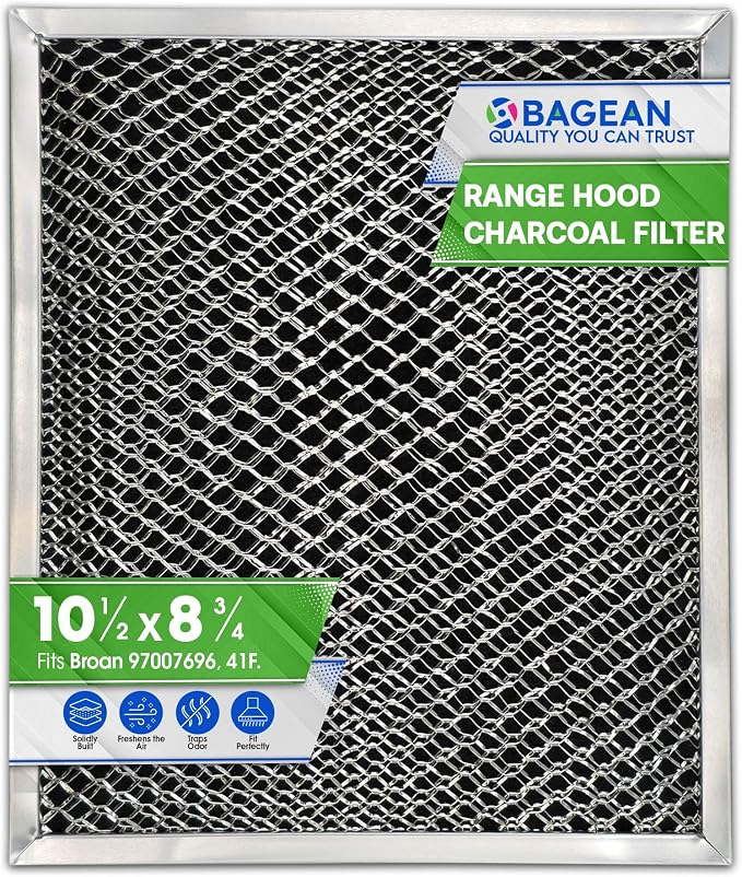 Stove Hood Vent Filter 10.5" x 8.8" 41F 97007696 Fit's Nutone & Broan Range by Bagean