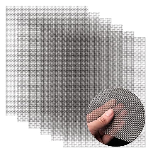 6 Pack 12x8 Inch Stainless Steel Wire Mesh Screen by AMZDEPOT