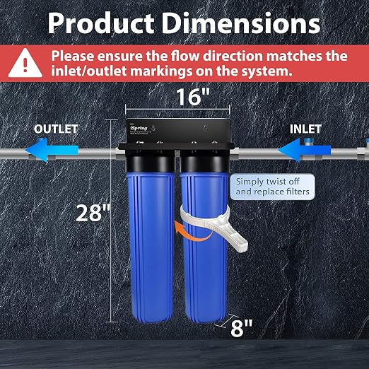 iSpring WGB22B-PB 2-Stage Whole House Water Filter System - Image 4
