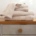 100% Turkish Cotton Towel Set of 6 - Plush & Super Absorbent - Premium Set with 2 Bath Towels, 2 Hand Towels, and 2 Washcloths - Made in Turkey (Light Beige, 6-Piece Towel Set)