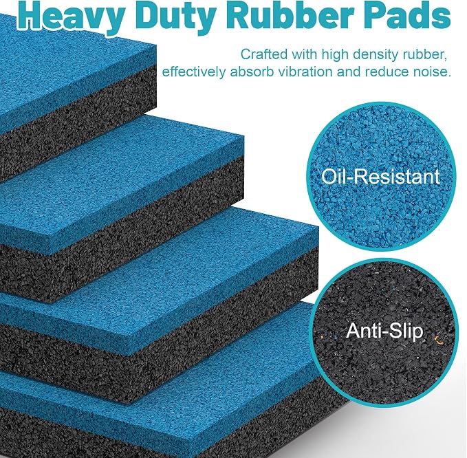 4 Pack Anti Vibration Pads, Heavy Duty Rubber Pads, Air Compressor, Washer & - Image 4