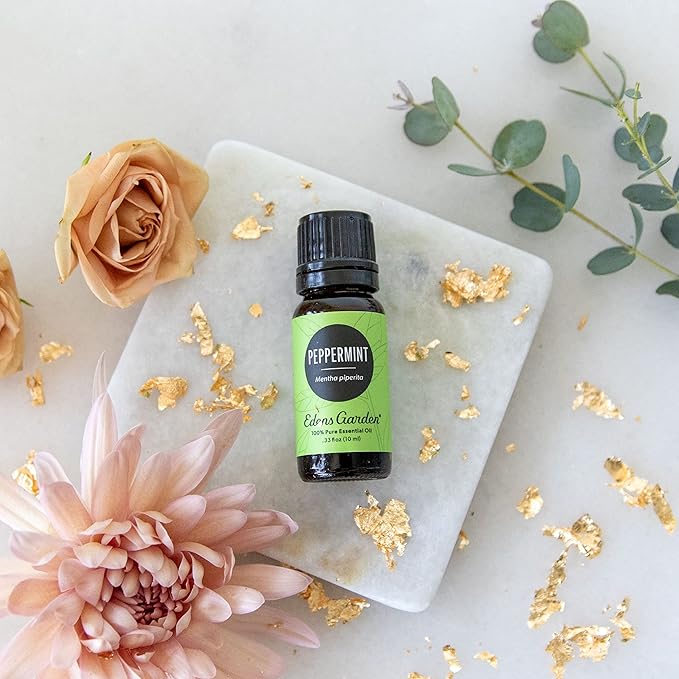 Edens Garden Peppermint Essential Oil- 100% Pure Premium Grade, Undiluted, Natural, Therapeutic, Aromatherapy, The Best for Diffuser, Candle, Laundry, Hair 10 ml (.33 fl oz)