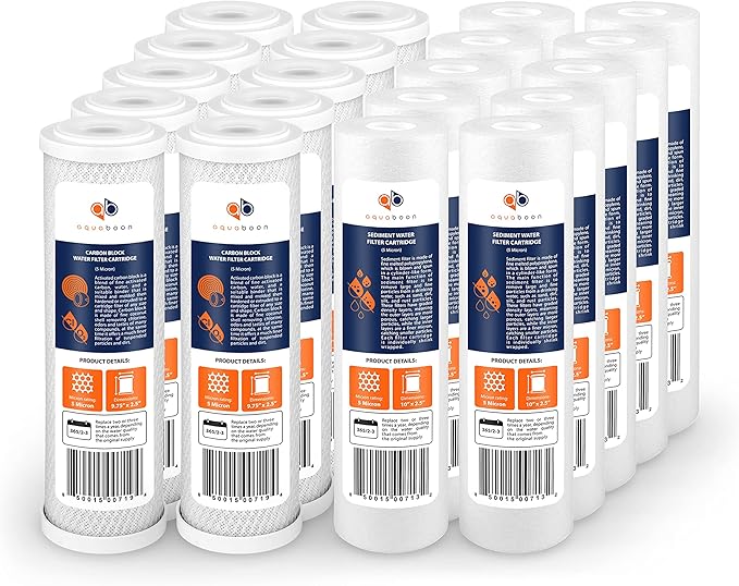 Aquaboon 5 Micron 10 x 2.5 House Water Filters Cartridges by Aquaboon