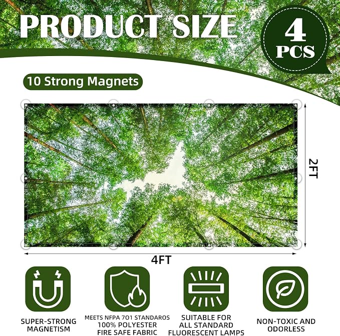 ANGSYLTH 4 Pcs Fluorescent Light Covers - Image 2
