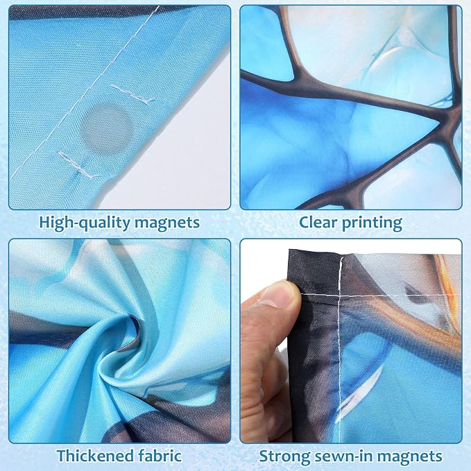 QOUBAI 6 Pcs Fluorescent Light Covers, 4 x 2 Ft Magnetic Light Filters Colorful - Image 3