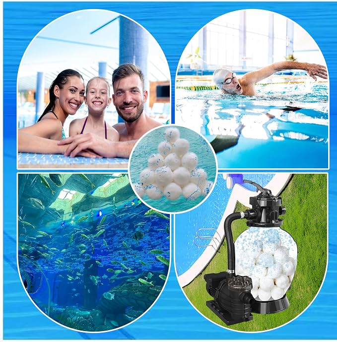 1.5 lbs Pool Filter Balls for Sand Filter, Reusable Pool Sand Filter Balls - Image 7