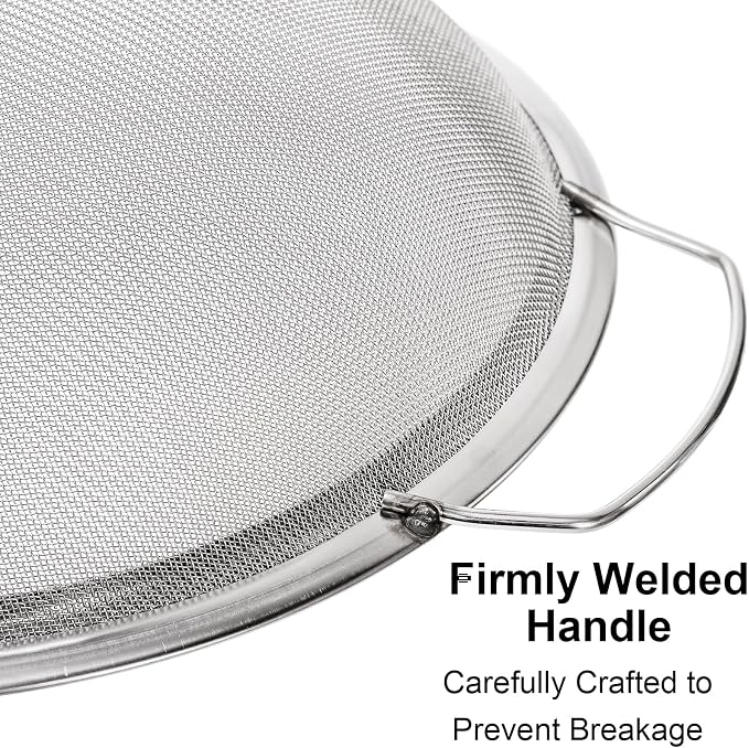 Jucoan 2 Pack Fine Mesh Paint Strainer, 11.5 Inch Stainless Steel 60 Mesh Paint - Image 4