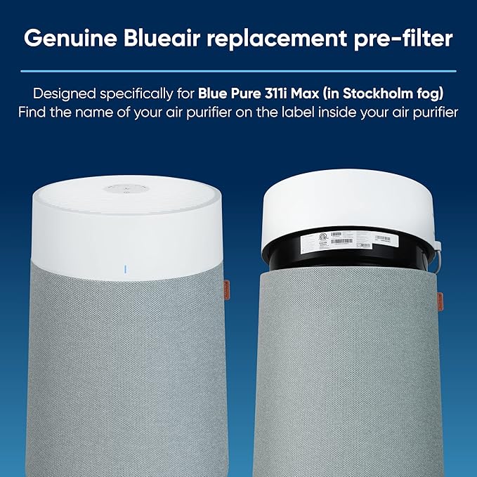 BLUEAIR Genuine Pre-Filter Blue Pure 311i Max Air Purifier, Washable Fabric - Image 2