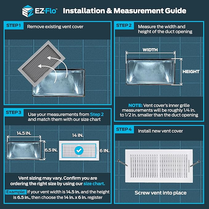 EZ-FLO 14 x 6 Inch Air Vent Cover - Image 3