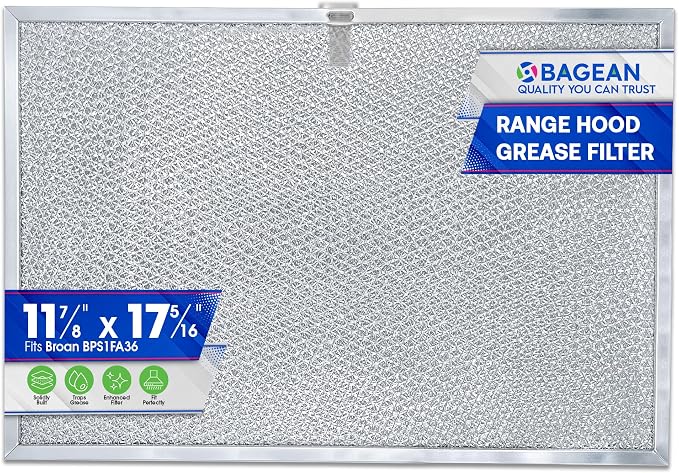 Bagean Stove Hood Vent Filter 11.8" x 17.35" BPS1FA36 Compatible by Bagean