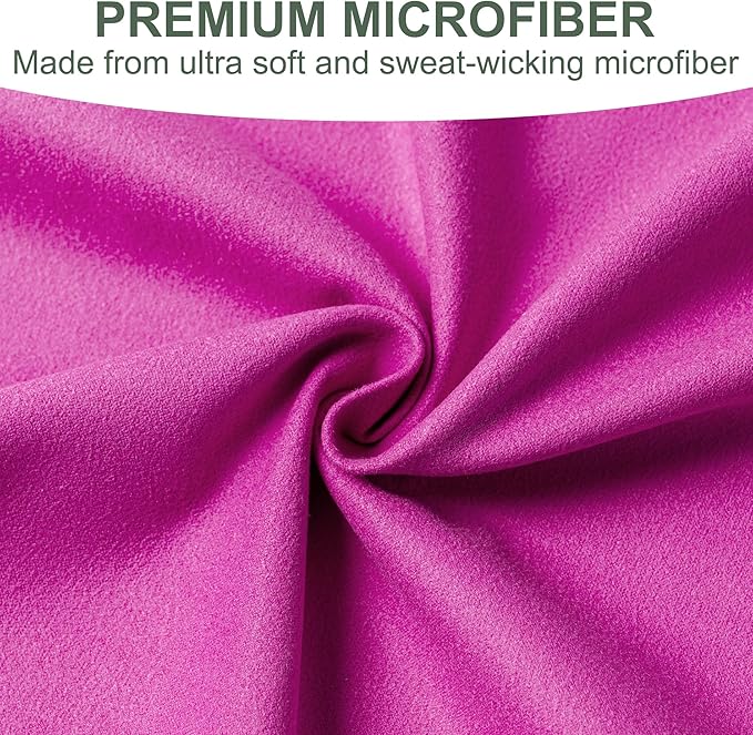 Camping Towel,2 Pack Microfiber Travel Sports Towel,Quick Dry-Super Absorbent-Ultra Compact-Ultra Soft- Lightweight.Suitable for Gym,Yoga,Trip,Beach, Shower, Backpacking,Pool(Purple)