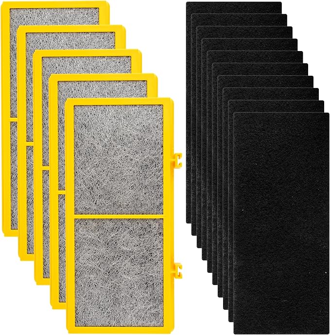 AER1 Filter 5 HEPA Filters + 10 Carbon Booster Filters Compatible by BRUVISH