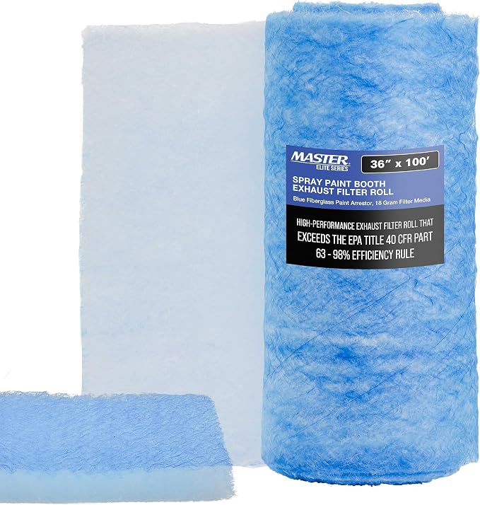Master Airbrush Elite Paint Spray Booth Exhaust Filter Roll 36" x 100' by MasterAirbrush