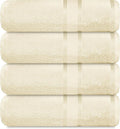 Casa Lino Linen Brown Bath Towels Set of 4 (54" x 27") - Large Bathroom Towel Set - 100% Cotton Towels for Bathroom - Highly Absorbent & Quick Dry Bath Towel Multipack - New Apartment Essentials