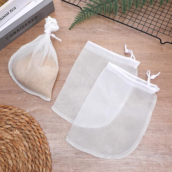 4 Pack Aquarium Filter Bags Fine Mesh Bag Filter Sock Nylon Aquarium Media Bag - Image 5