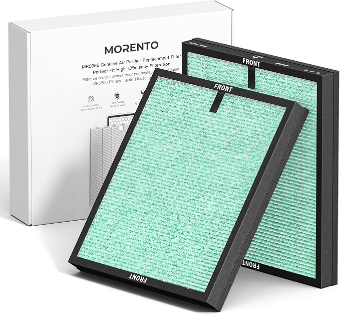 MORENTO Genuine Air Purifier Replacement Filter, True HEPA Filter Compatible by MORENTO