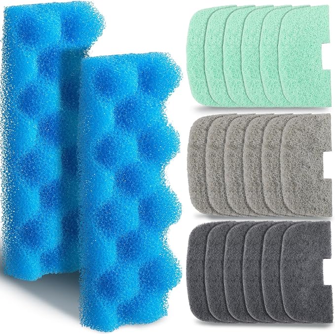 20 Pcs Aquarium Filters Replacement Filter Media Kits Compatible by Threlaco