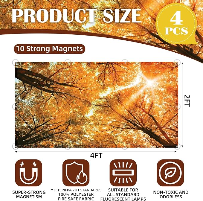 ANGSYLTH 4 Pcs Fluorescent Light Covers - Image 2