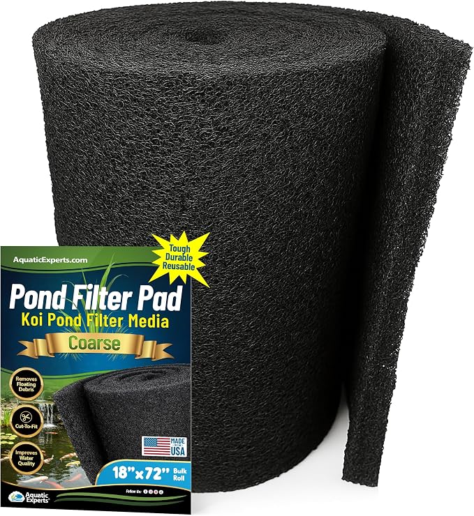 Aquatic Experts Classic Koi Pond Filter Pad COARSE – Bulk Roll Pond Filter Media by AquaticExperts