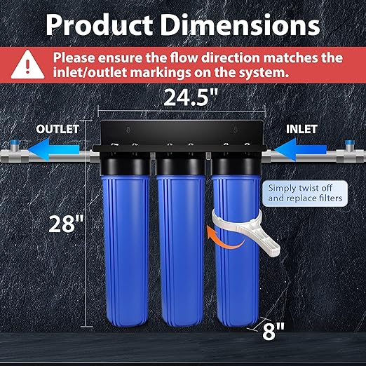 iSpring Anti-Scale Whole House Water Filter System w/Sediment, Polyphosphate - Image 4