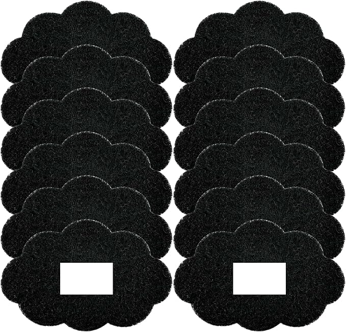 12-Pack Universal Stick-on Trash Can Odor Absorbing Filters, Activated Charcoal by Home