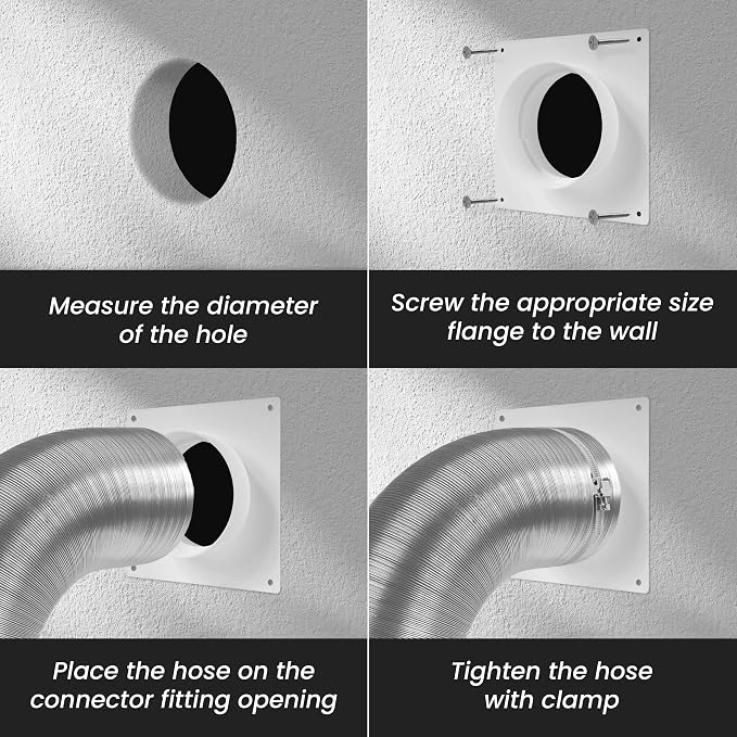 4" Inch Pack of 2 Duct Connector Flange - Image 4