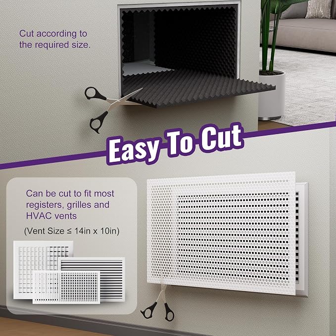 Mxclimate Sound Deadening Kit for Vent, Sound Proof Foam Panels 5.38 sqft - Image 7