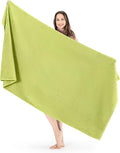 SALBAKOS 100% Turkish Cotton Jumbo Bath Sheet Towel Oversized 40x80 inch | Premium Hotel & Spa Quality, Soft, Absorbent, XL Bath Towels | Made in Turkey (Pack of 1, Green, Jumbo Bath Sheet)