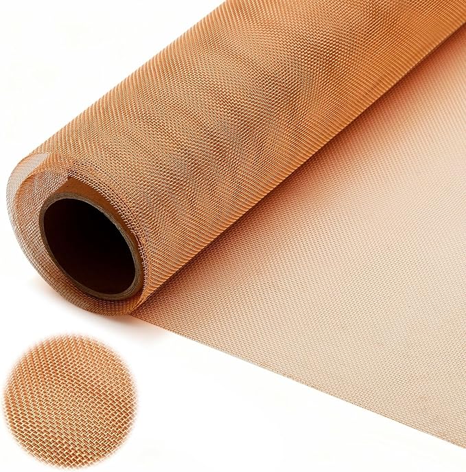 Lounsweer 36 Inch x 5 ft Copper Mesh Screen Roll, 90% Copper Insect Screen by Lounsweer