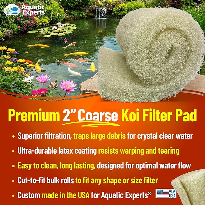 Aquatic Experts Cream COARSE Pond Filter Pad - Image 2