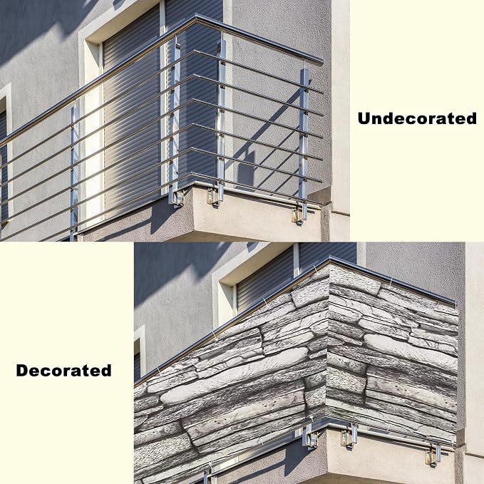 Fence Privacy Screen 3.1' x 16.4' UV Protection Weather-Resistant Patio Privacy - Image 8