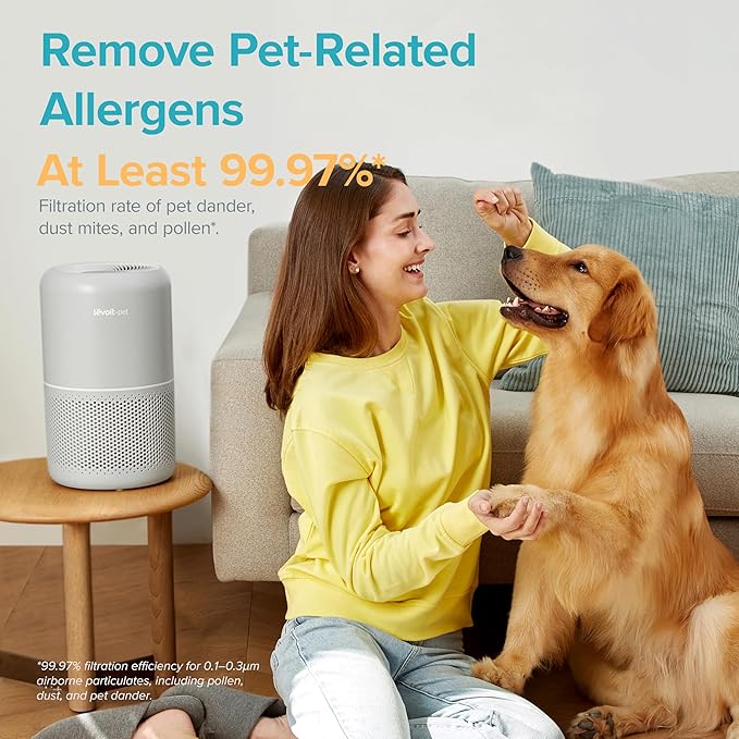 LEVOIT Air Purifier for Pets, Large Rooms, and Bedrooms, HEPA Sleep Mode - Image 4