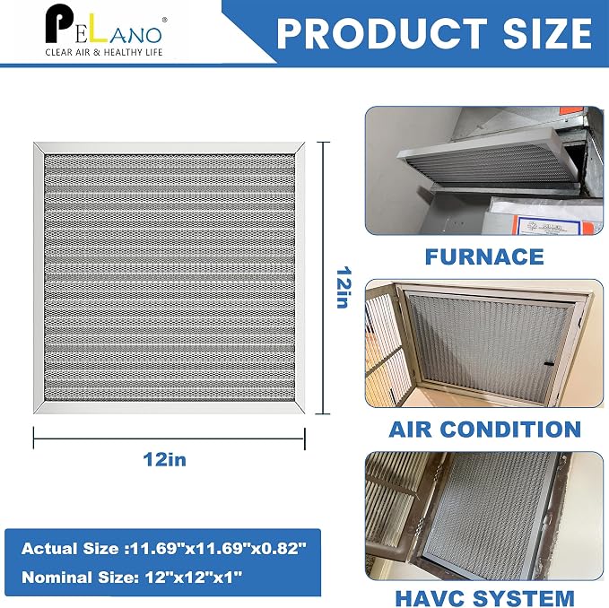12x12x1 Reusable Air Filter, Electrostatic HVAC Air Filter, Lasts a Lifetime - Image 5