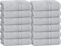 BOUTIQUO Ultra Soft Cotton Washcloths, Contains 12 Piece Face Cloths 12x12 inch, Ideal for Everyday use Face Towels, Compact & Lightweight Multi Purpose Washcloths - Light Grey