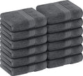 Utopia Towels - Luxury Wash Cloths Set (12 x 12 Inches) 600 GSM 100% Cotton Ring Spun, Highly Absorbent and Soft Feel Washcloths for Bathroom, Spa, Gym, and Face Towel (Grey) (216 Pack)