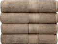 Luxury Oversized Bath Towels | Hotel Quality | Soft & Highly Absorbent |Quick Dry | 650 GSM Bath Sheets| Combed Cotton | Thick & FluffyBathroom Towels | Mocha - 4 Pack