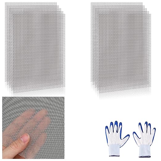 8 Pcs 13x9 20 Mesh 304 Stainless Steel Wire Mesh Sheet, Rustproof Metal Mesh by Unknown