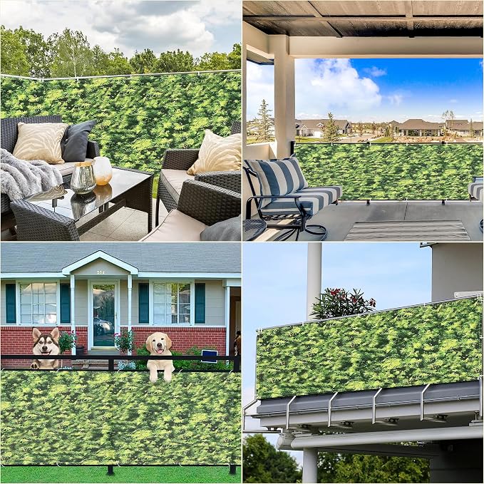 Fence Privacy Screen 2.6' x 29.5' UV-Protection Wind-Resistant Outdoor Privacy - Image 7
