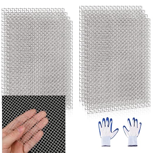 8 Pcs 13x9 5 Mesh 304 Stainless Steel Wire Mesh Sheet, Rustproof Metal Mesh by Unknown