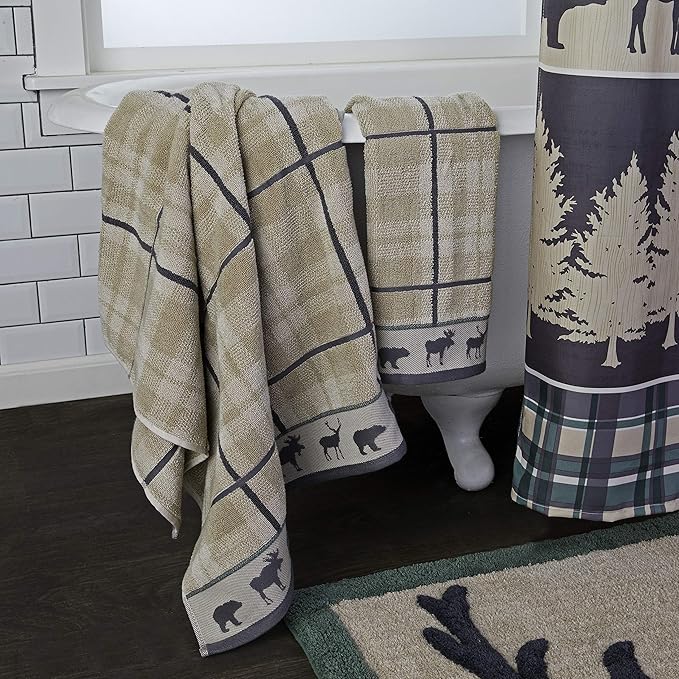 SKL Home Yellowstone Grand Teton Bath Towel, Taupe 50.00" x 27.00" (Pack of 12)