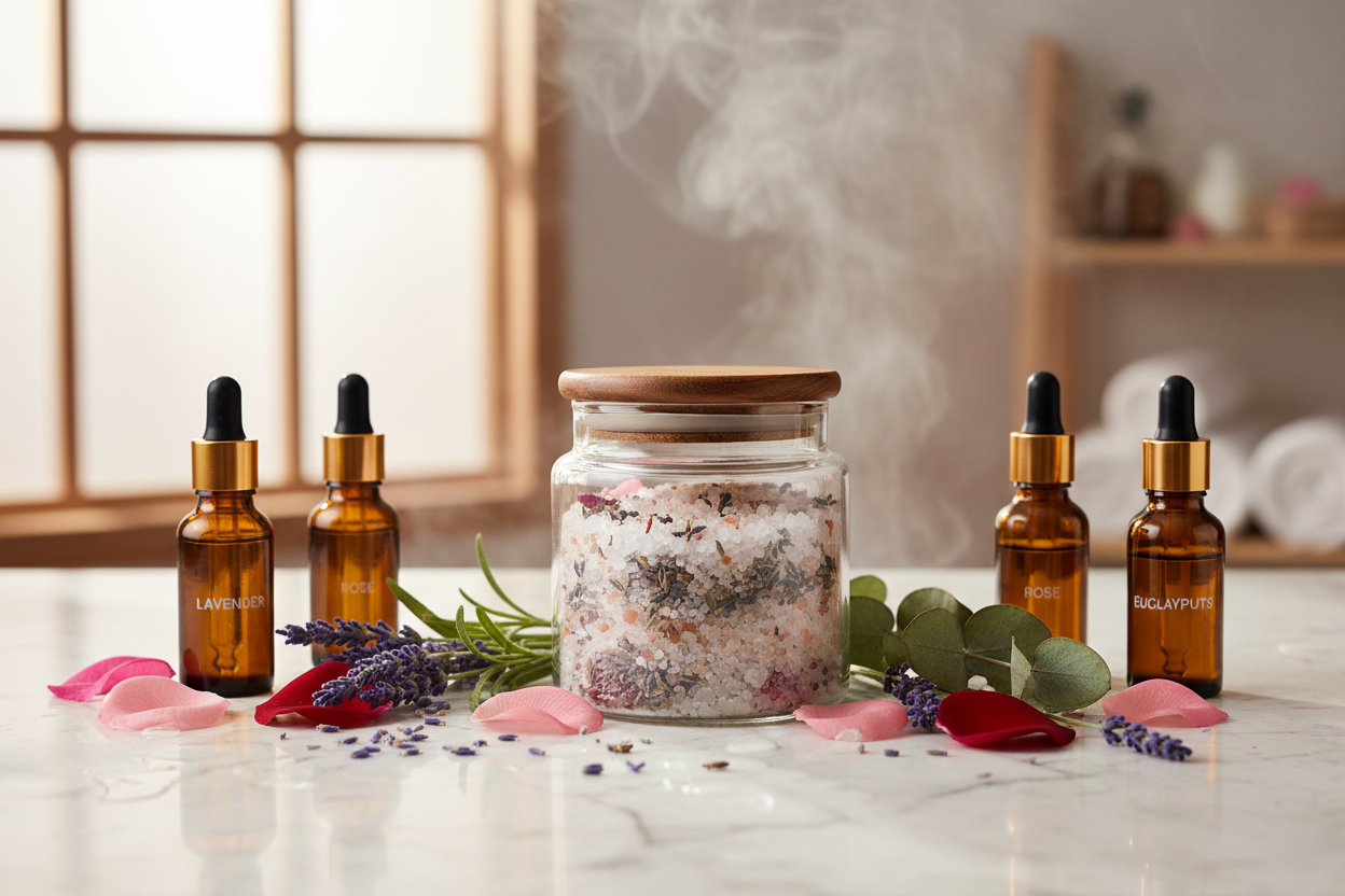 Relaxing Bath Soaks

Infused with essential oils and calming botanicals, our bath soaks soften skin while creating a spa-like experience at home. Ideal for stress relief and promoting deep relaxation. (make it real photo)